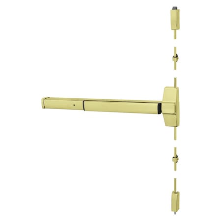 Corbin Russwin Surface Vertical Rod Exit Device, 36-in, Motorized Latch Retraction, Bright Brass ED5400 605 MELR